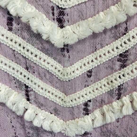 Womens Small Flowy Boho Pink Purple Tunic Tank Top by C'isa - Picture 4 of 11